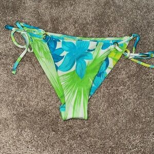 NWT AERIE TROPICAL PRINT CHEEKY BIKINI BOTTOM